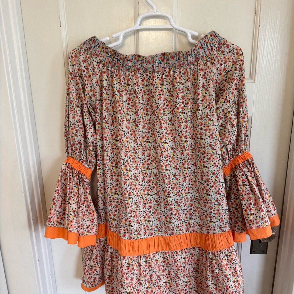 Silvia Tcherassi Pescali Off-Shoulder Floral Mini Dress Size small - Picture 10 of 11